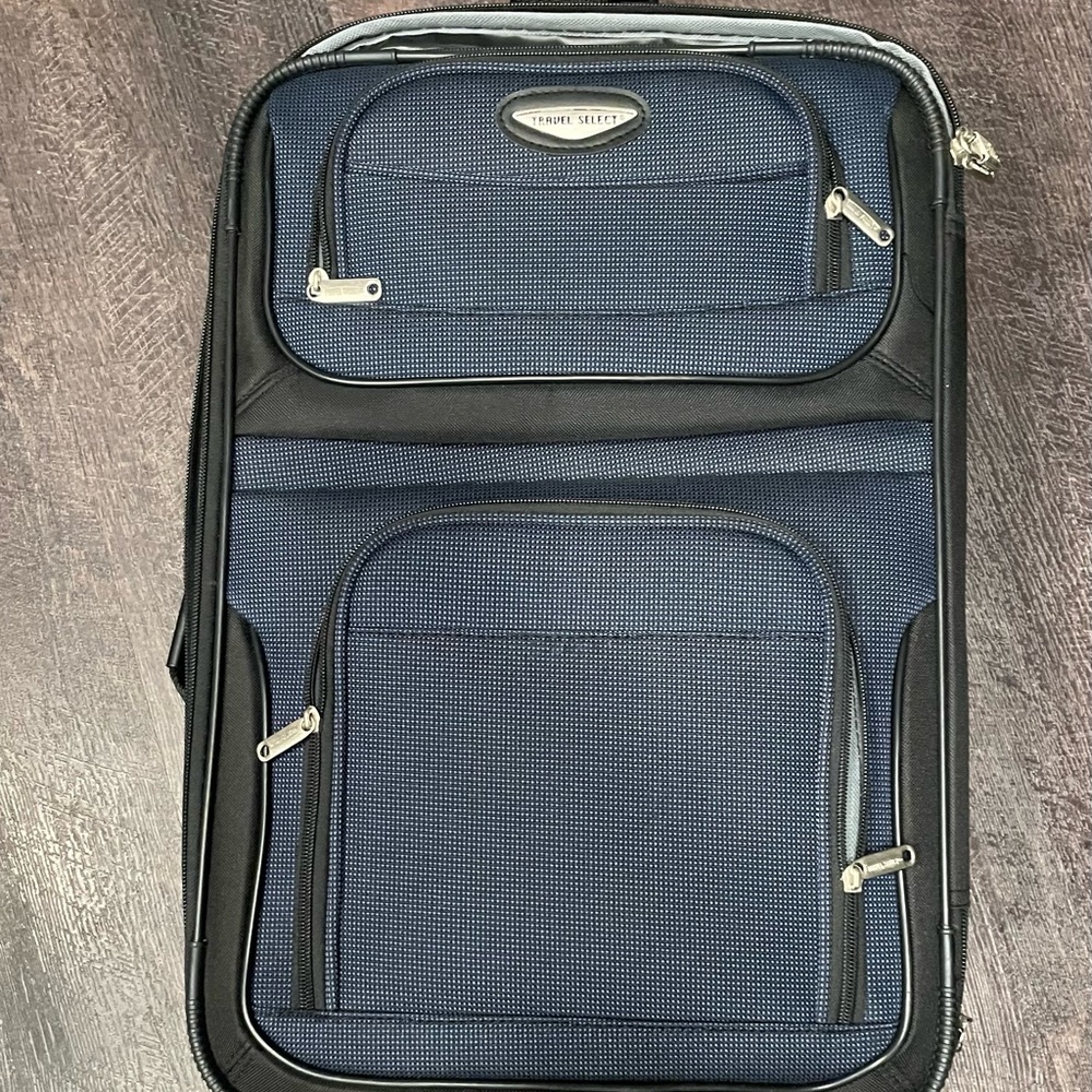 Navy Blue Women/Men carry on luggage Bag